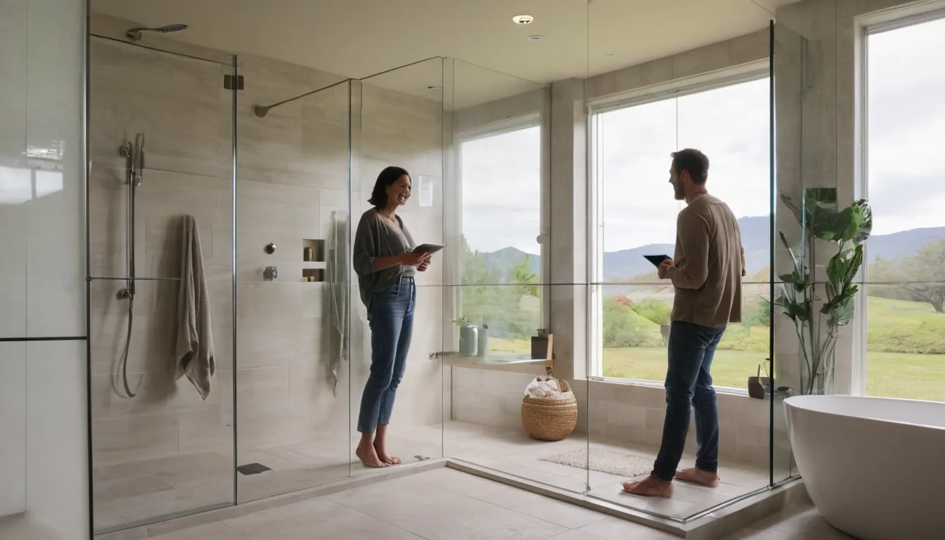 A bright, newly remodeled walk-in shower in a Antioch home
